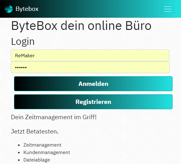 Bytebox dein Online Büro